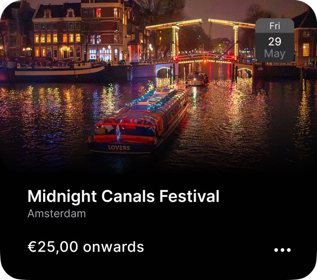 Midnight Canals Festival - Amsterdam, Fri 29 May, from 25.00 euros